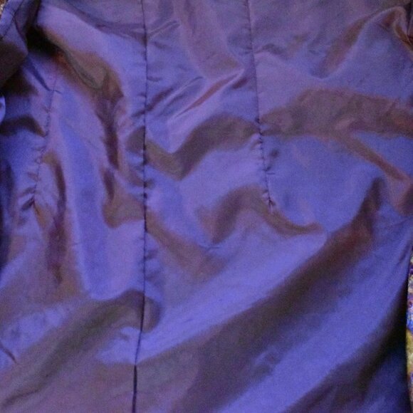 Cynthia Cynthia Steffe Multi Color Paisley Velvet Fall Jacket Blazer Size 4 - Picture 8 of 9